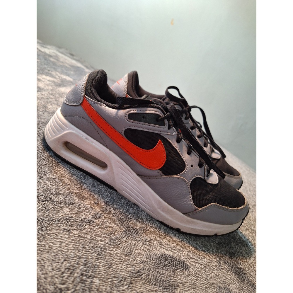 Nike Air Max SC Sneaker Shoes Mens 9 Black Cement‎ Orange Swoosh Street Wear